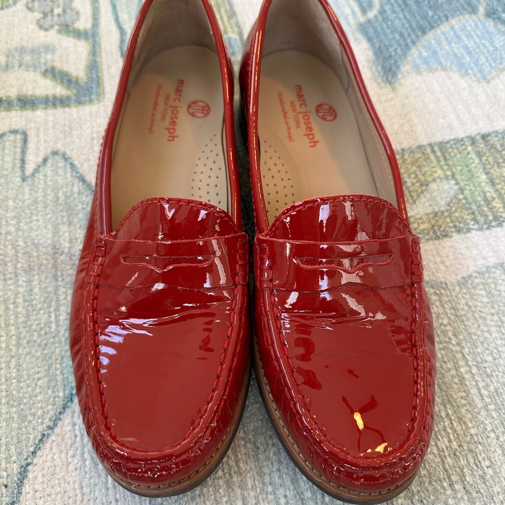 Marc Joseph Women's 9 Red Patent Loafers